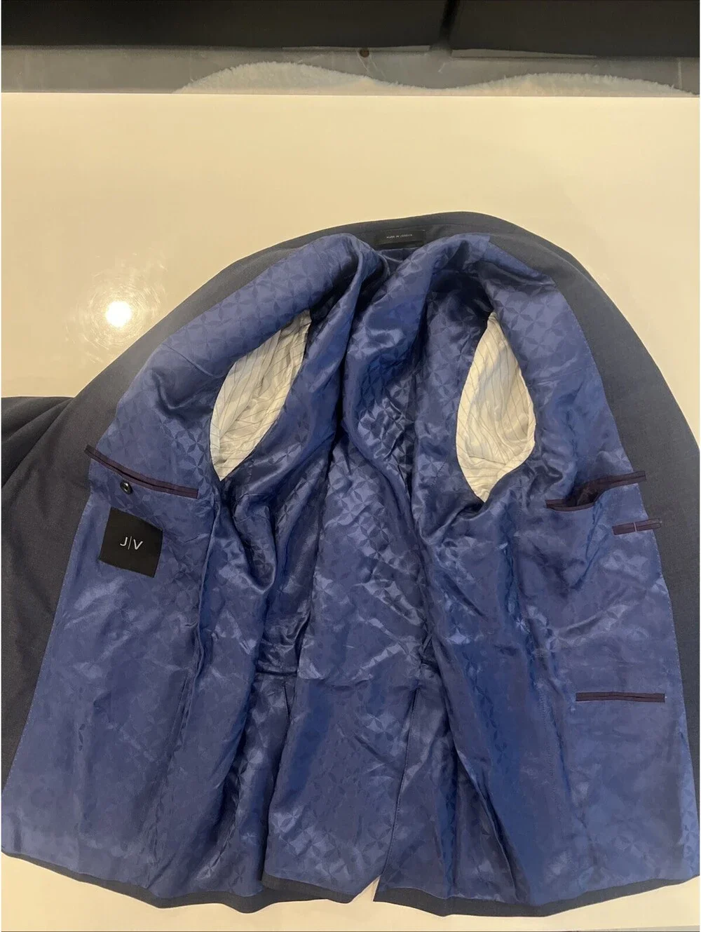 Jack Victor Blazer Jacket Size Large 42 S Navy Blue Wool Suit Jacket